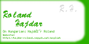 roland hajdar business card